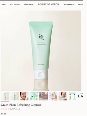Beauty of Joseon Green Plum Refreshing Cleanser — 3.4oz